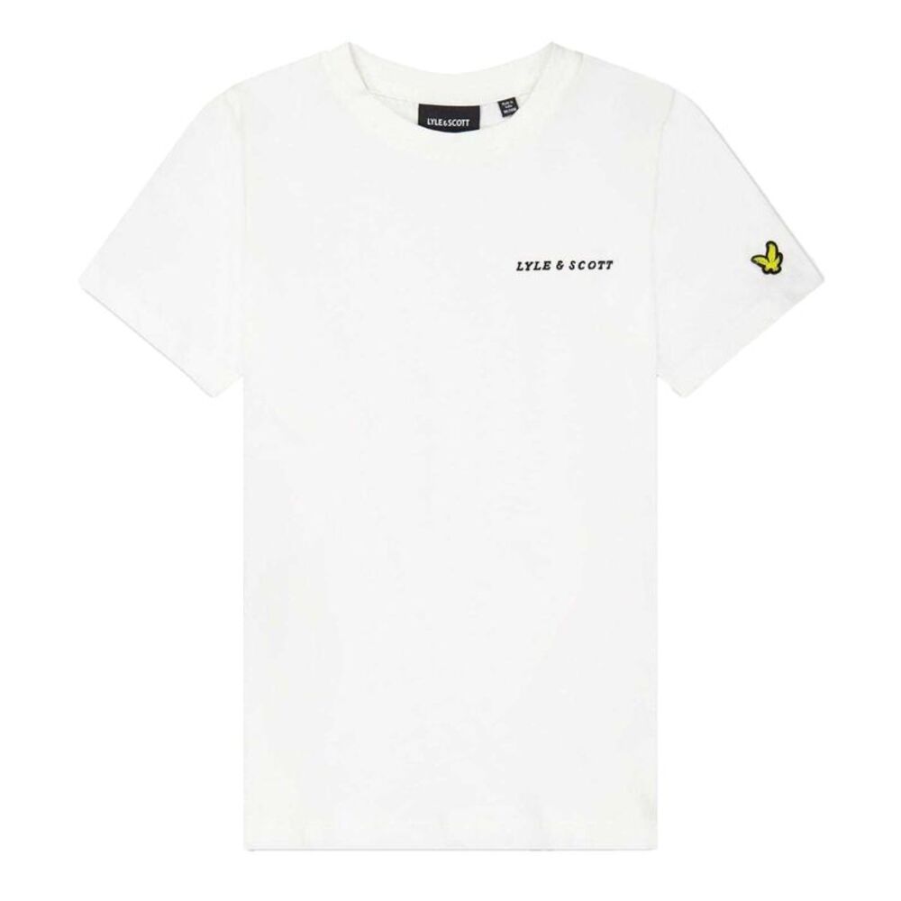 Lyle & Scott Childrens/Kids Script Crew Neck / White